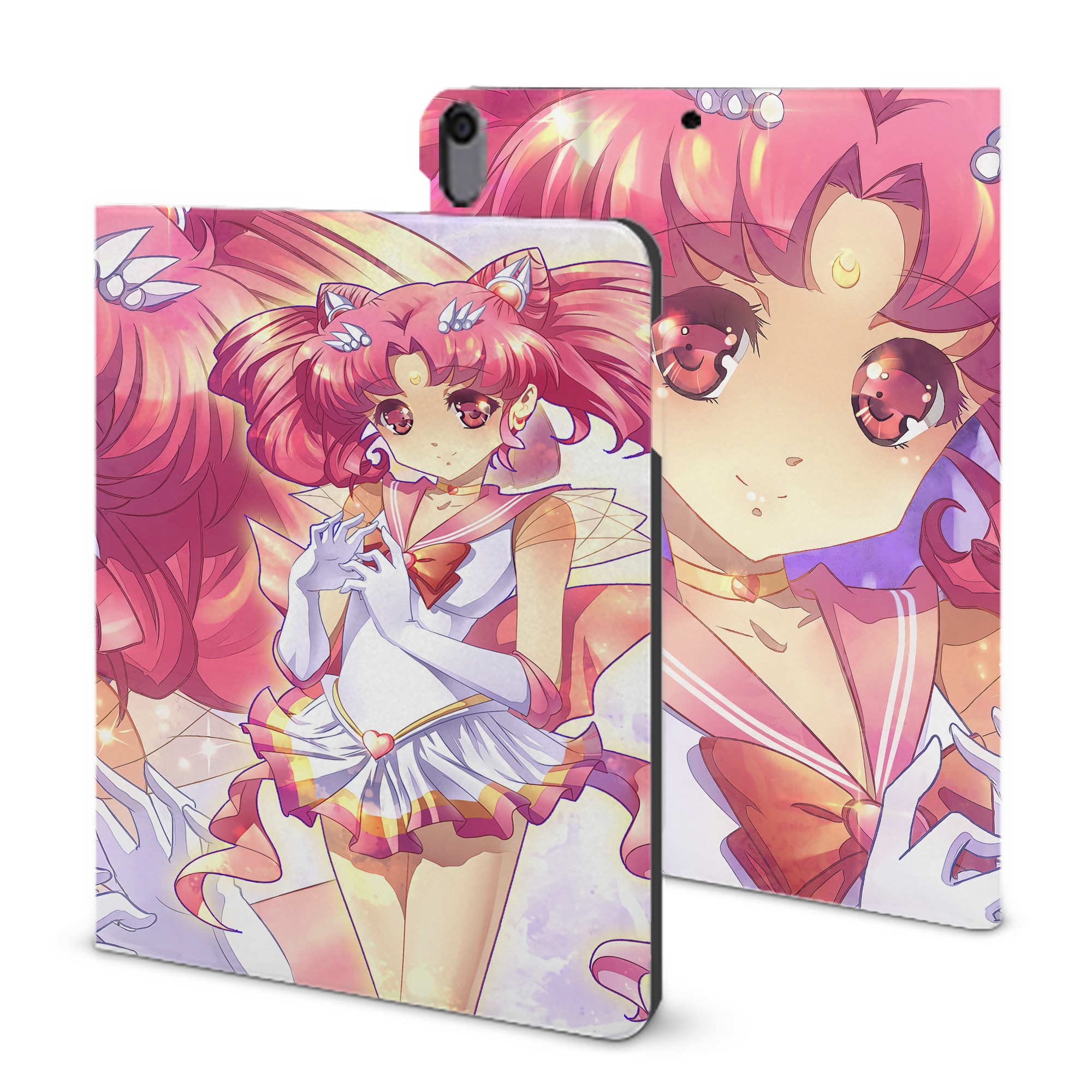 （画像用） 美少女戦士セーラームーン Sailor Moon IPad ケース ブック型 PUレザー TPU 耐衝撃 軽量 薄型 ペン収納なし 全面保護 IPad 各モデル対応